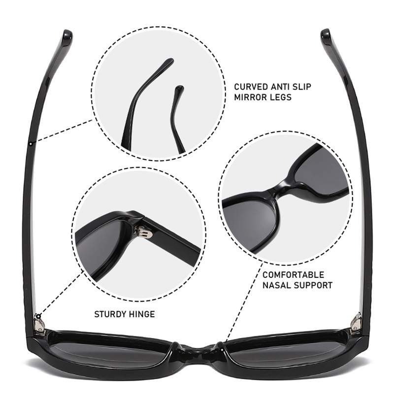 Lunettes De Soleil Décontractées À Imprimé Léopard, Couleur Unie, De La Série Simple Image5
