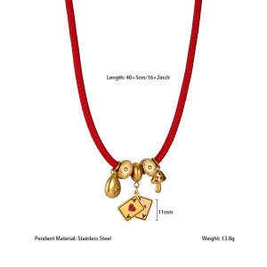 Colliers Tressés Pour Femmes, Collection Romantique, Avec Lettres Mignonnes, Forme Irrégulière, Cercle, En Acier Inoxydable, Étanche, Couleur Or. h5 