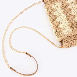 Sac Carré Pour Femme En Raphia Tissé Multicolore De Style Décontracté h5 Image3