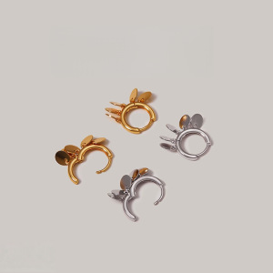 Boucles D'Oreilles Créoles Pour Femmes, Style Rétro, Personnalisées, Avec Pendentif À Sequins, Couleur Cuivre Doré h5 Image2