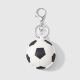 Un porte-clés ballon de football noir et blanc 