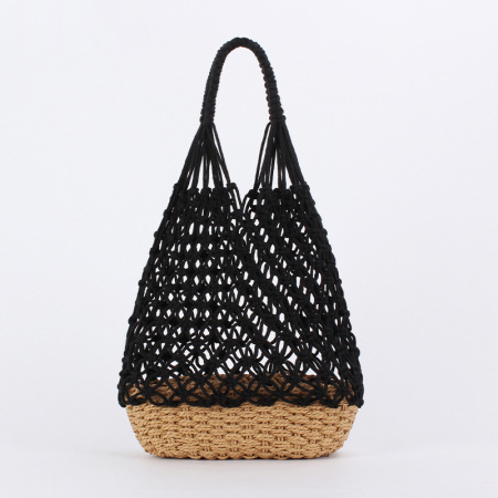 Sac carré femme en coton tissé multicolore style vacances