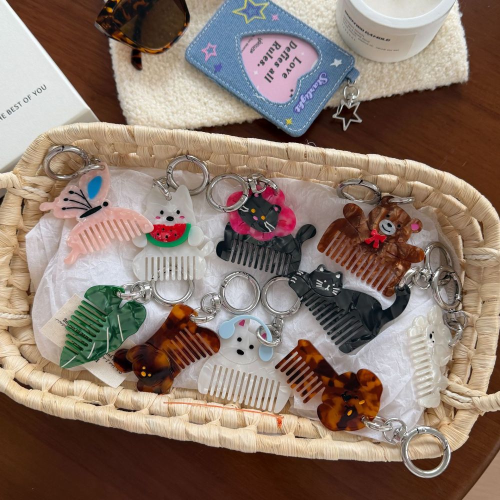Porte-Clés Et Mini-Peignes En Forme D'Animaux Mignons Image3