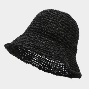 Chapeaux De Paille Pour Femmes En Raphia Tissé, Couleur Unie, Collection Simple Series Vacation h5 