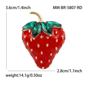 Broches En Alliage De La Série Simple Sweet Strawberry h5