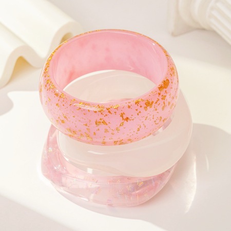 Bracelets pour femmes en résine à dégradé de couleurs