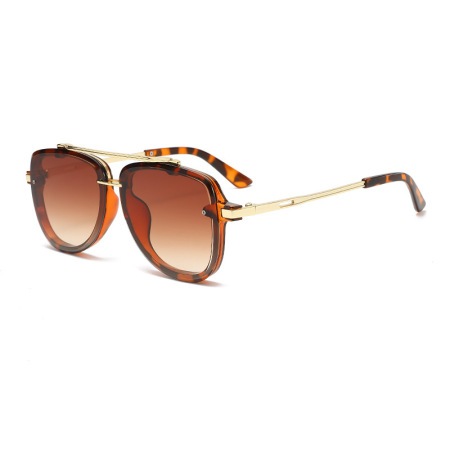 Lunettes de soleil Simple Series Daily Solid Color à imprimé léopard dégradé 2