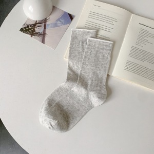 Chaussettes Mi-Mollet Basiques À Rebond Élevé, Couleur Unie h5 
