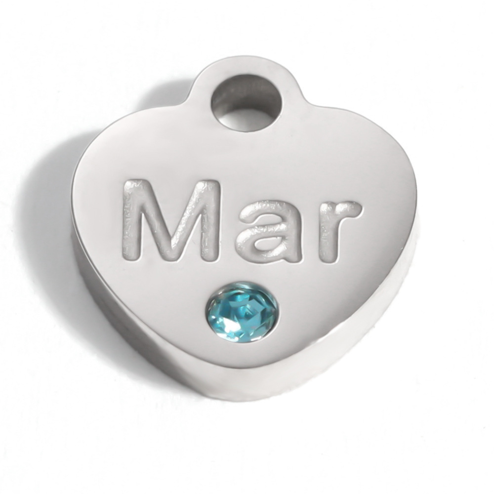 Pendentifs Pour Femmes En Forme De Cœur, Simples Et Étanches, En Acier Inoxydable Doré Avec Pierre Naturelle Et Zircon. h5Image4