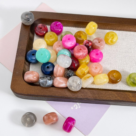 1 pièce de perles acryliques à dégradé de couleurs