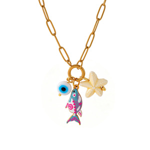 Colliers Pendentifs En Émail Pour Femmes, Style Océanique, Sur Le Thème Des Vacances h5 
