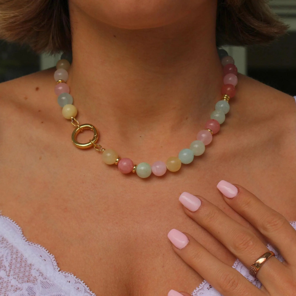 Colliers De Perles Pour Femmes De La Collection Simple Series Sweet Glaze Beads Image4