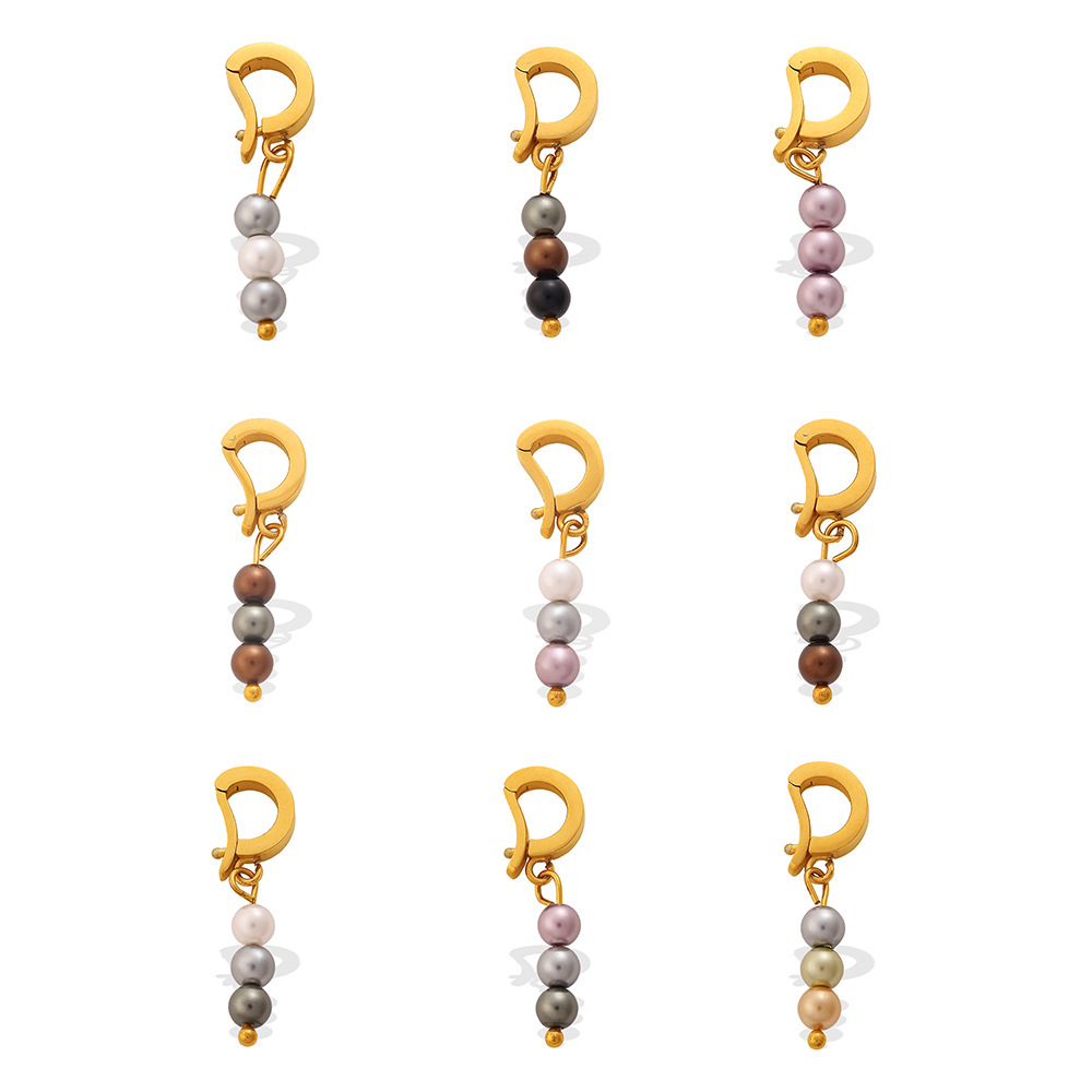 Pendentifs En Perles Artificielles Couleur Or, Étanches, En Acier Inoxydable, De La Série Simple Daily Beads Image5