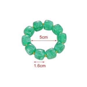 Bracelets En Résine À Perles De Couleur Dégradée Pour Femmes h5 Image4