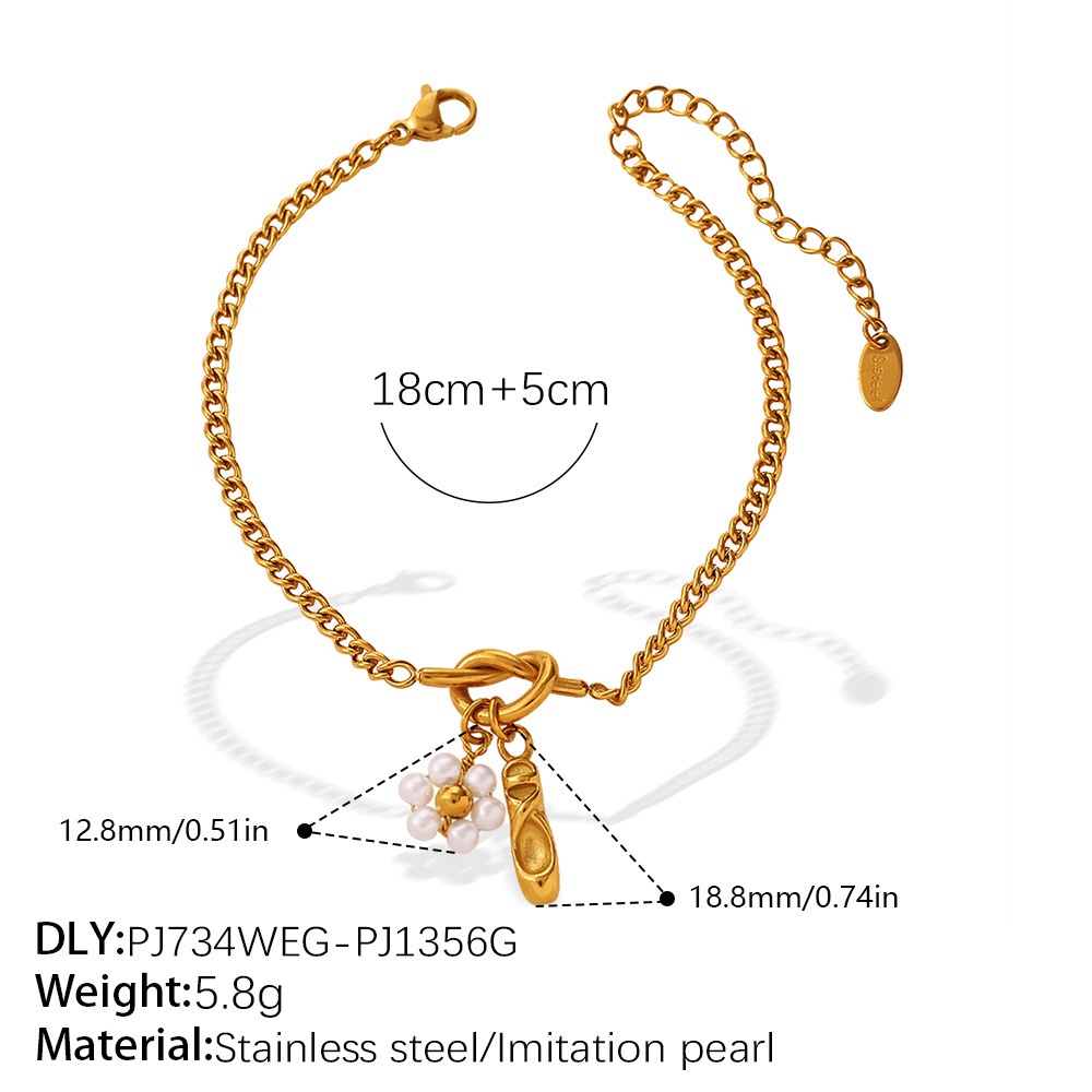 Ensembles De Bijoux Pour Femmes Daily Flower En Acier Inoxydable Étanche, Forme Irrégulière Papillon Et Lune, Couleur Or