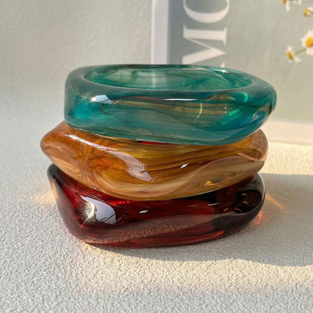 Bracelets pour femmes en résine à dégradé de couleurs rétro