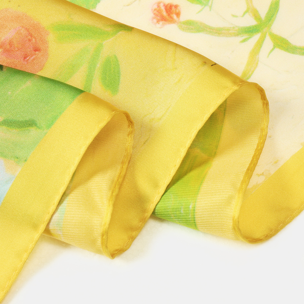 Écharpes D'Été En Polyester Multicolores À Fleurs Douces, Collection Romantique Image5