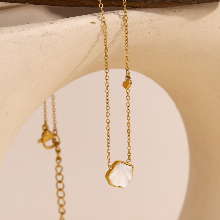 Colliers pendentifs pour femmes, simples, couleur or, motif coquillages