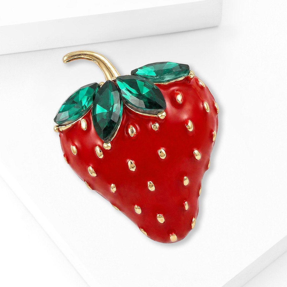 Broches En Alliage De La Série Simple Sweet Strawberry h5Image2