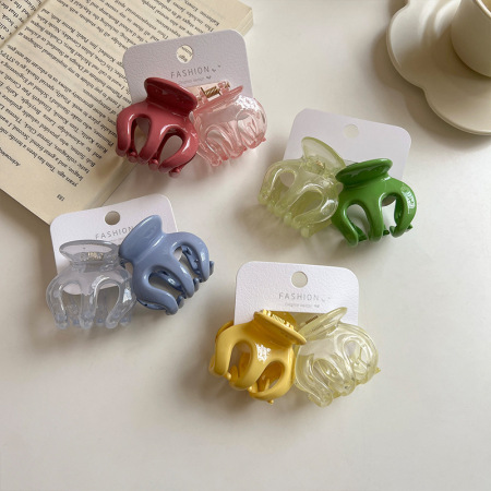 Pinces à cheveux en plastique couleur unie de la gamme Simple Series Daily 2