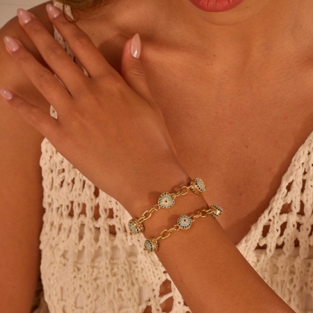 Ensembles de bijoux pour femmes Simple Series Daily Circle en acier inoxydable étanche couleur or