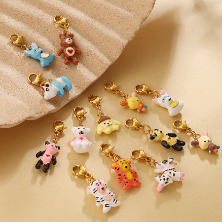 Pendentifs pour femmes, collection Simple Series, motif animal quotidien, couleur cuivre et or 2