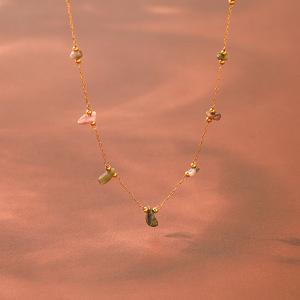 Colliers De Perles Pour Femmes, Collection Simple, Daily Chain, En Pierres Naturelles Couleur Or h5 Image5