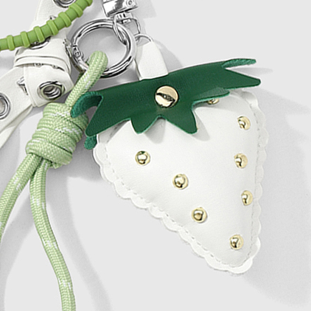 Breloques En Cuir En Forme De Cœur, Fraise Et Rivet, Collection Simple Series h5Image6