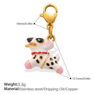 Pendentifs Pour Femmes, Collection Simple Series, Motif Animal Quotidien, Couleur Cuivre Et Or h5 