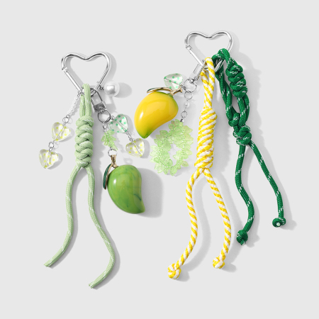 Breloques de sac en alliage Simple Series Daily Heart Fruit Leaf