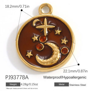 Pendentifs Pour Femmes En Acier Inoxydable, Couleur Or, Forme Irrégulière, Cœur Et Croix Animale, À Faire Soi-Même (Série Simple) h5 