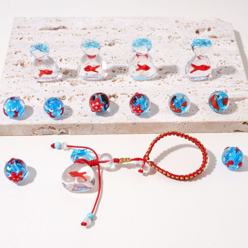 Collection Romantique - Perles De Perles Émaillées En Forme Irrégulière, Style Océanique, À Faire Soi-Même, Inspirées Par Les Poissons Et Inspirées De L'Océan. Collection Diy. Image3