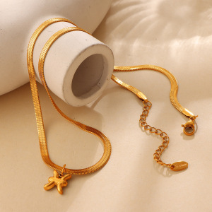 Colliers Pendentifs Pour Femmes Simple Series Daily Constellation En Acier Inoxydable Étanche Couleur Or h5 Image3