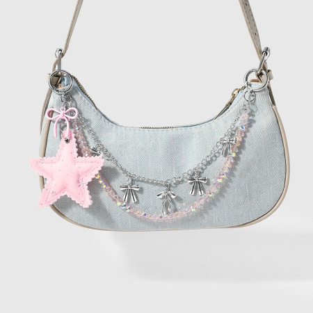 Perles nœud papillon quotidien simple, breloques de sac en alliage étoile 2