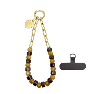 Chaîne De Téléphone En Acrylique Avec Perles En Forme De Cœur, Collection Simple Series Daily Heart Beads h5 