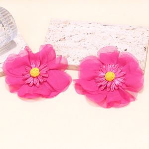 Boucles D'Oreilles Puces Pour Femmes, Collection Romantique, Motif Floral. h5 Image3