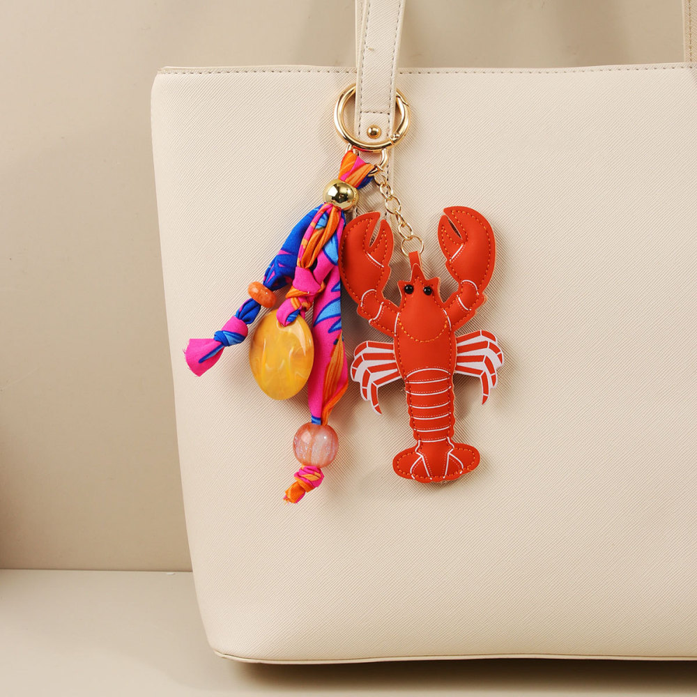Porte-Clés De Sac En Pu De Qualité Supérieure, Collection Simple, Motif Animaux De Vacances Et Style Océanique Image3