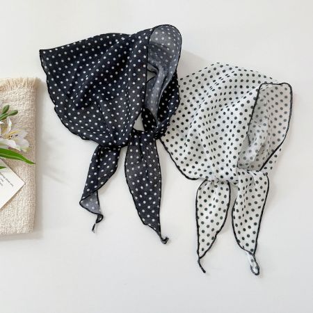 Écharpes d'été en polyester à pois et fleurs douces de la collection Simple 2