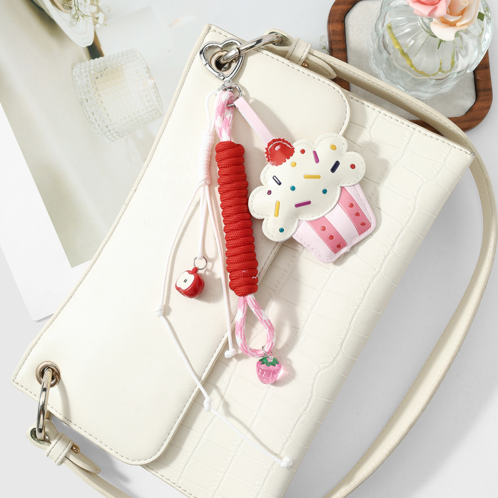 Porte-Clés En Cuir Pour Femmes, Motif Dessin Animé Quotidien, Série Simple Image4
