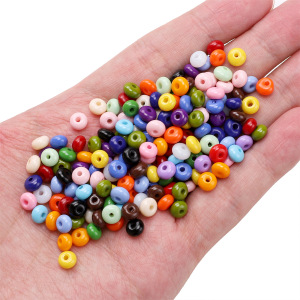 Perles De Verre Rondes Unies, Simples Et Faciles À Réaliser Soi-Même, Série De Perles En Verre. h5 Image3
