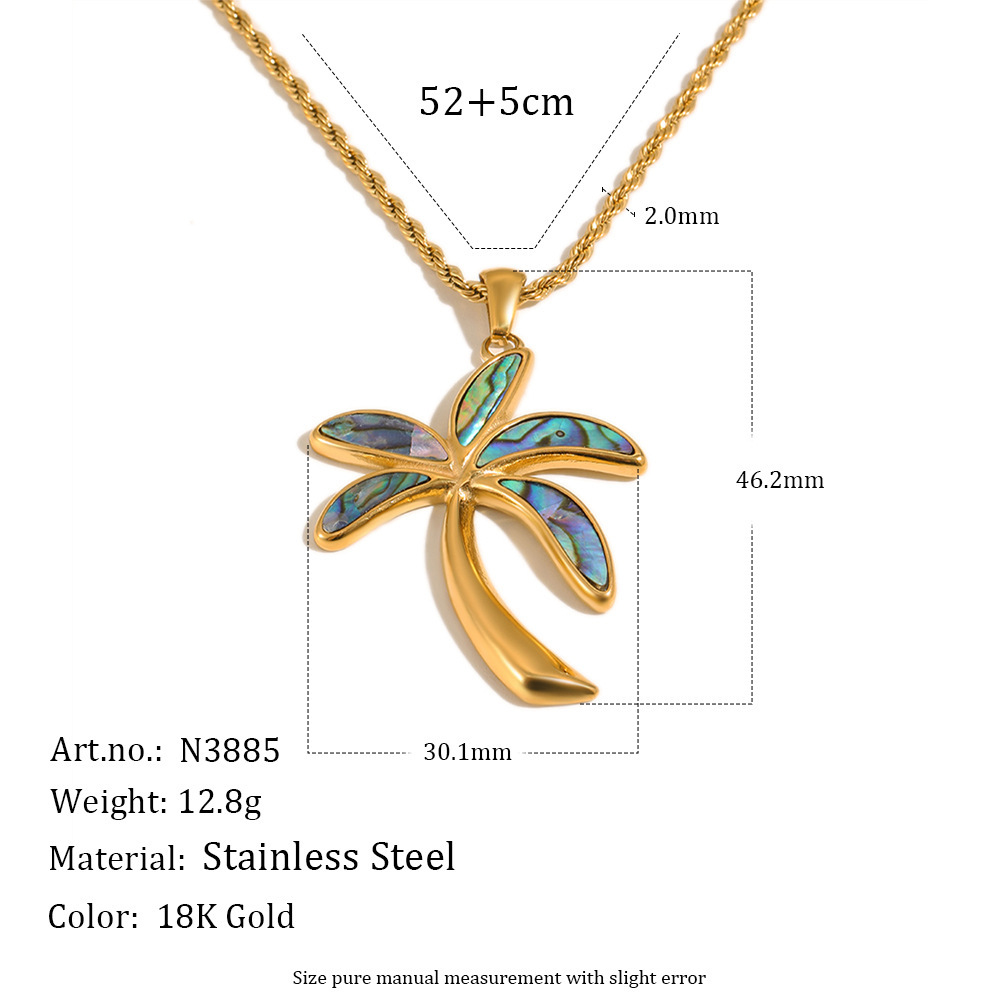 Colliers Pendentifs Pour Femmes En Acier Inoxydable, Couleur Or, Motif Coquillage, Style Océanique