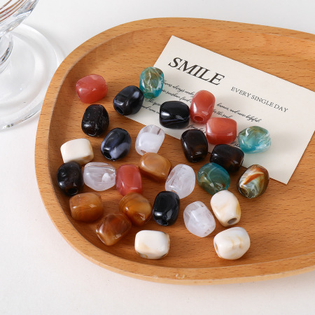 1 perle acrylique de forme irrégulière et de couleur dégradée pour bijoux