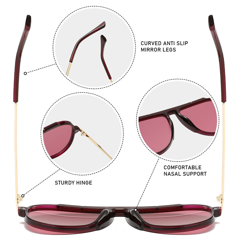 Lunettes De Soleil Unisexes Simple Series Daily À Imprimé Léopard Dégradé Image5