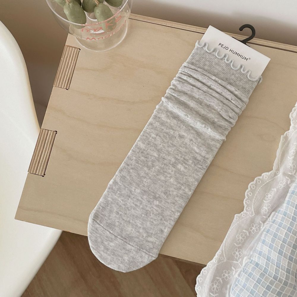 Chaussettes Mi-Mollet À Pois Élégants Et Rebondissants 