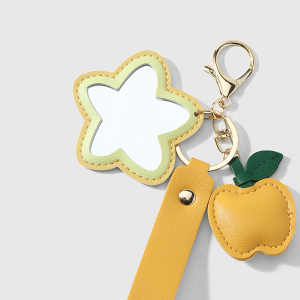 Porte-Clés En Cuir Uni, Motif Floral Et Fruit, Collection Quotidienne Simple Series h5 Image7
