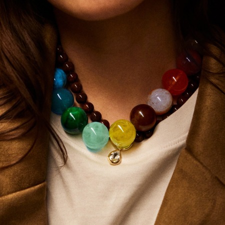 Colliers de perles acryliques pour femmes