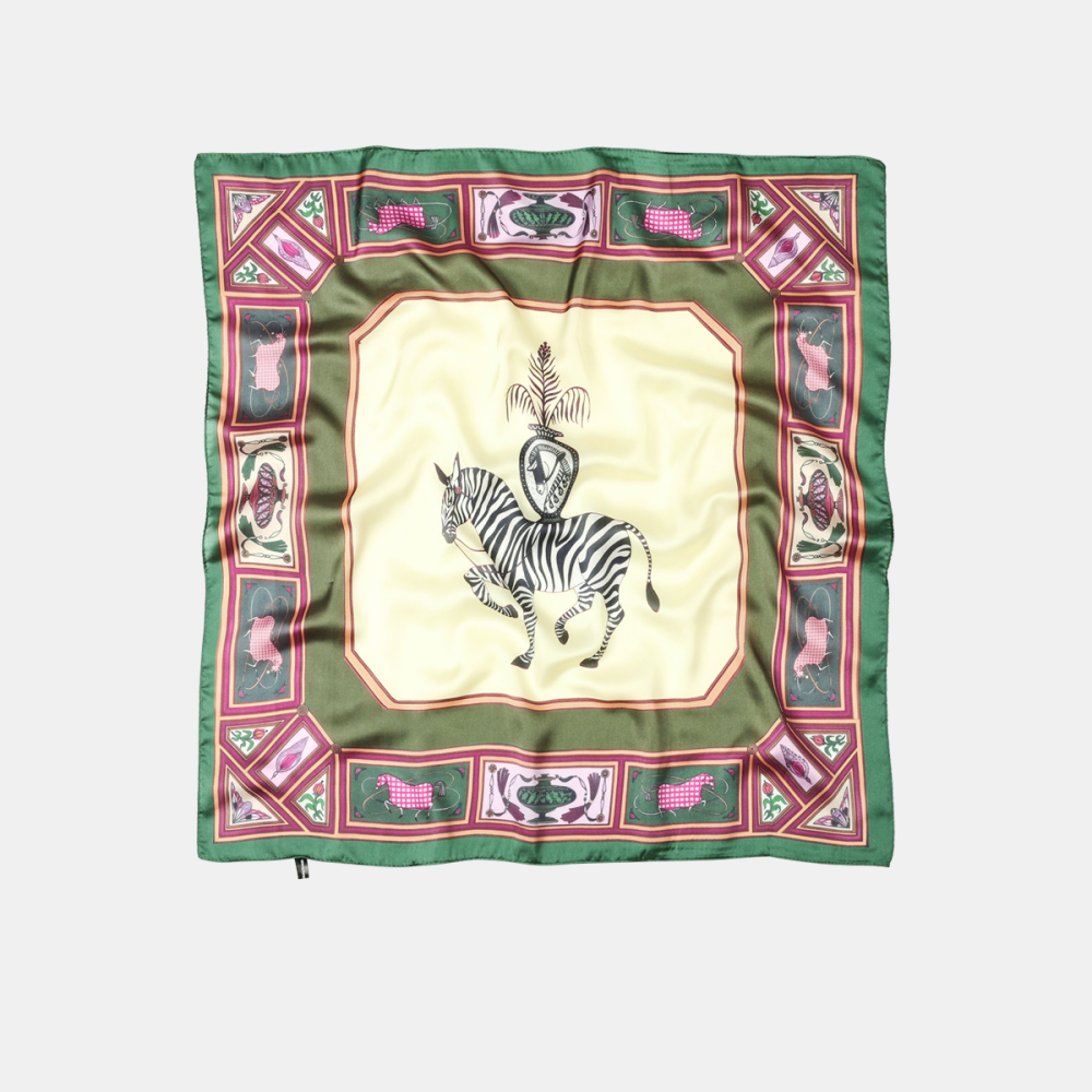 Écharpes D'Été En Polyester À Motif Zèbre Rétro De La Série Classique, Couleurs Assorties 