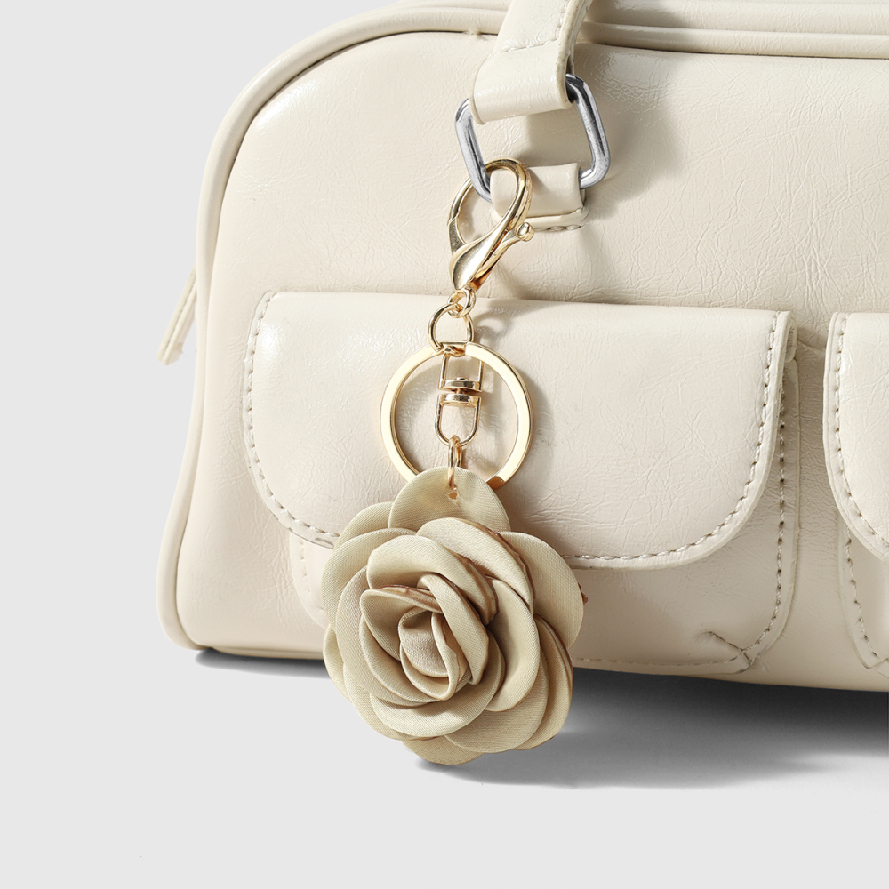 Breloques De Sac En Cuir Uni Couleur Fleur Quotidienne De La Série Simple Image5