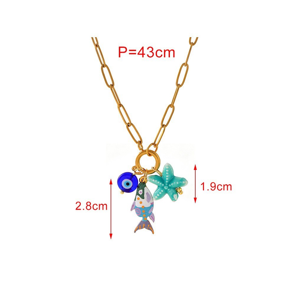 Colliers Pendentifs En Émail Pour Femmes, Style Océanique, Sur Le Thème Des Vacances Image4