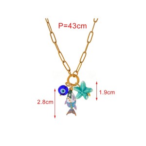 Colliers Pendentifs En Émail Pour Femmes, Style Océanique, Sur Le Thème Des Vacances h5 Image4